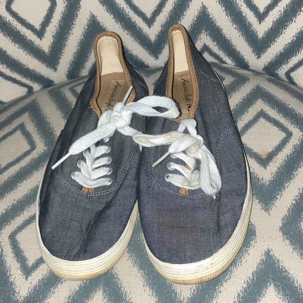 American Eagle Casual Denim Sneakers with White Laces 9 🌸